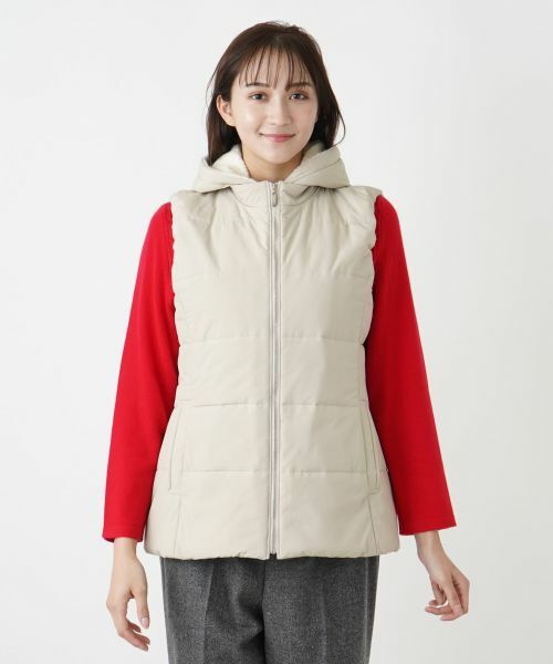 Leilian PLUS HOUSE / レリアンプラスハウス テーラードジャケット | 中わたフーディベスト【Leilian WHITE LABEL】 | 詳細7