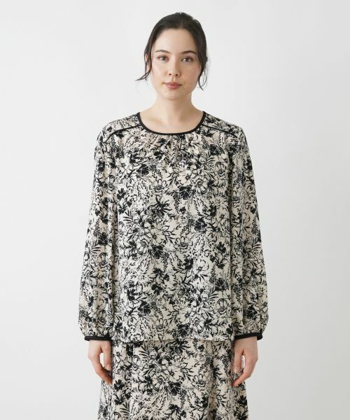 Leilian PLUS HOUSE / レリアンプラスハウス シャツ・ブラウス | フラワー柄ブラウス | 詳細4