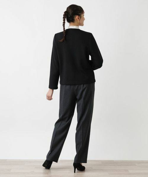 【美品】レリアン ジャケット ダブル パイピング ピーコート L Leilian 美品】レリアン ジャケット ダブル パイピング ピーコート L