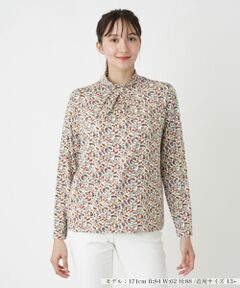 Leilian PLUS HOUSE / レリアンプラスハウス カットソー | ペイズリー柄ハイネックカットソー