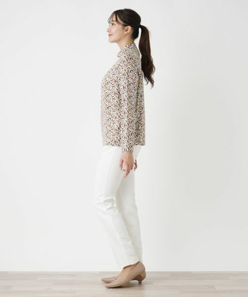 Leilian PLUS HOUSE / レリアンプラスハウス カットソー | ペイズリー柄ハイネックカットソー | 詳細12
