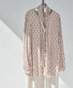 Leilian PLUS HOUSE / レリアンプラスハウス カットソー | チェーン柄プルオーバーカットソー