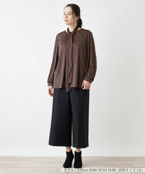 Leilian PLUS HOUSE / レリアンプラスハウス カットソー | チェーン柄プルオーバーカットソー | 詳細1