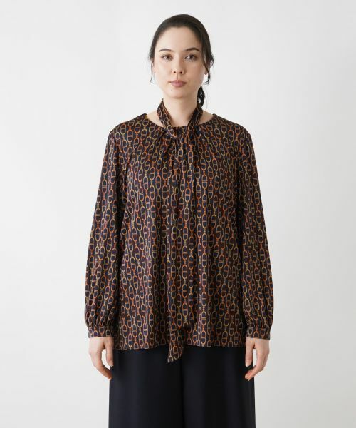 Leilian PLUS HOUSE / レリアンプラスハウス カットソー | チェーン柄プルオーバーカットソー | 詳細5