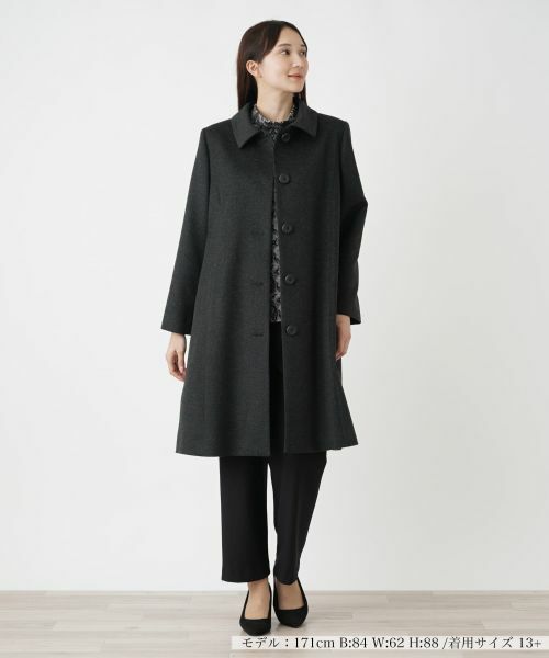 Leilian PLUS HOUSE / レリアンプラスハウス その他アウター | カシミヤステンカラーコート【プラス企画】【LORO PIANA】 | 詳細1