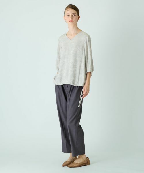 Leilian PLUS HOUSE / レリアンプラスハウス シャツ・ブラウス | 七分袖プルオーバーブラウス【BOURGE】 | 詳細1