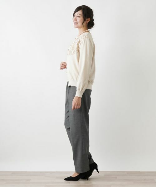 Leilian PLUS HOUSE / レリアンプラスハウス カーディガン・ボレロ | ボタニカルレースカーディガン | 詳細2