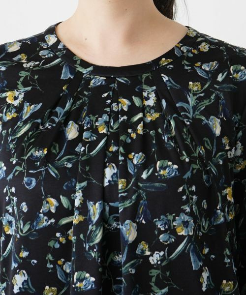 Leilian PLUS HOUSE / レリアンプラスハウス カットソー | ボタニカル柄チュニック丈カットソー【プラス企画】 | 詳細10