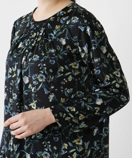 Leilian PLUS HOUSE / レリアンプラスハウス カットソー | ボタニカル柄チュニック丈カットソー【プラス企画】 | 詳細12