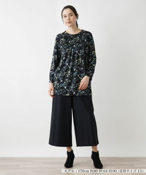 Leilian PLUS HOUSE / レリアンプラスハウス カットソー | ボタニカル柄チュニック丈カットソー【プラス企画】 | 詳細4