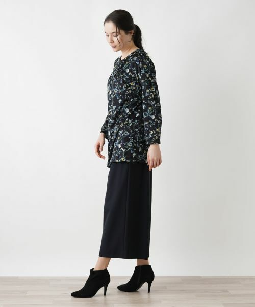 Leilian PLUS HOUSE / レリアンプラスハウス カットソー | ボタニカル柄チュニック丈カットソー【プラス企画】 | 詳細5