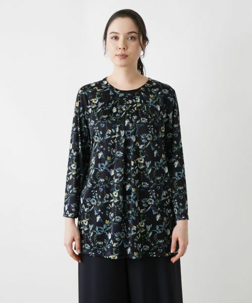 Leilian PLUS HOUSE / レリアンプラスハウス カットソー | ボタニカル柄チュニック丈カットソー【プラス企画】 | 詳細7