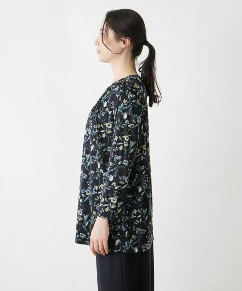 Leilian PLUS HOUSE / レリアンプラスハウス カットソー | ボタニカル柄チュニック丈カットソー【プラス企画】 | 詳細8