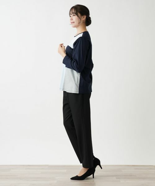 Leilian PLUS HOUSE / レリアンプラスハウス カットソー | マルチブロックカットソー【プラス企画】 | 詳細2