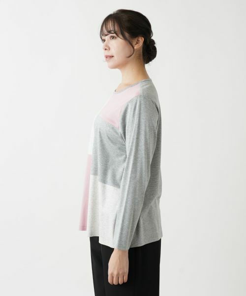 Leilian PLUS HOUSE / レリアンプラスハウス カットソー | マルチブロックカットソー【プラス企画】 | 詳細8