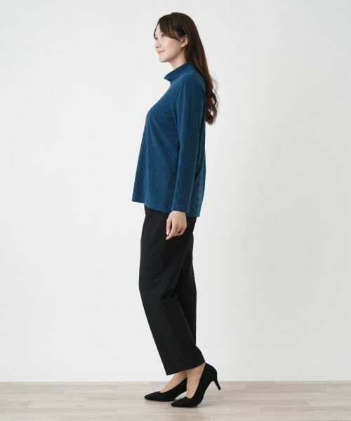 Leilian PLUS HOUSE / レリアンプラスハウス カットソー | 【店舗人気】ハイネックボーダーカットソー【プラス企画】 | 詳細2