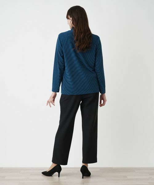 Leilian PLUS HOUSE / レリアンプラスハウス カットソー | 【店舗人気】ハイネックボーダーカットソー【プラス企画】 | 詳細3