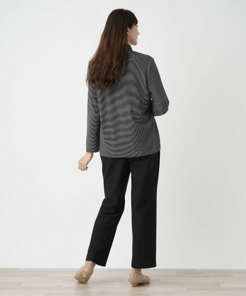 Leilian PLUS HOUSE / レリアンプラスハウス カットソー | 【店舗人気】ハイネックボーダーカットソー【プラス企画】 | 詳細6