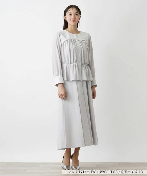 Leilian PLUS HOUSE / レリアンプラスハウス シャツ・ブラウス | ノーカラーブラウス【BOURGE】 | 詳細4