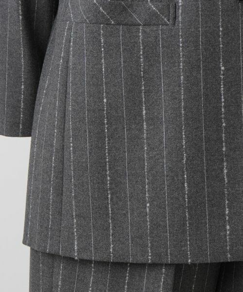 Leilian PLUS HOUSE / レリアンプラスハウス テーラードジャケット | ピンストライプノーカラージャケット | 詳細11