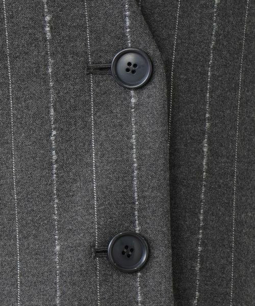 Leilian PLUS HOUSE / レリアンプラスハウス テーラードジャケット | ピンストライプノーカラージャケット | 詳細15