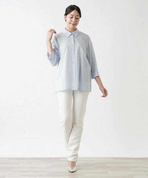 Leilian PLUS HOUSE / レリアンプラスハウス シャツ・ブラウス | 羽織ブラウス【Leilian WHITE LABEL】 | 詳細1