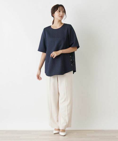 Leilian PLUS HOUSE / レリアンプラスハウス シャツ・ブラウス | クルーネックブラウス | 詳細1