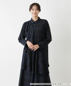 Leilian PLUS HOUSE / レリアンプラスハウス シャツ・ブラウス | タータンチェックシャツブラウス