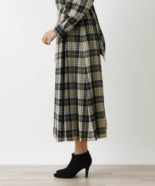 Leilian PLUS HOUSE / レリアンプラスハウス ミニ・ひざ丈スカート | タータンチェックフレアスカート | 詳細11