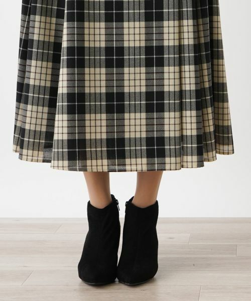 Leilian PLUS HOUSE / レリアンプラスハウス ミニ・ひざ丈スカート | タータンチェックフレアスカート | 詳細15