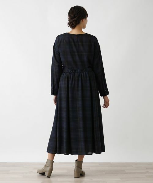 Leilian PLUS HOUSE / レリアンプラスハウス ミニ・ひざ丈スカート | タータンチェックフレアスカート | 詳細3