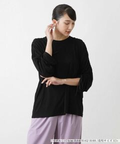 Leilian PLUS HOUSE / レリアンプラスハウス カットソー | シャーリングスリーブカットソー