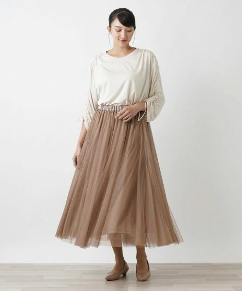 Leilian PLUS HOUSE / レリアンプラスハウス カットソー | シャーリングスリーブカットソー | 詳細4