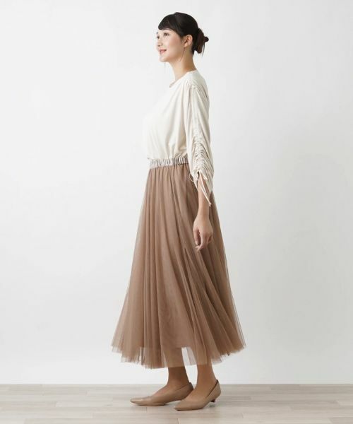 Leilian PLUS HOUSE / レリアンプラスハウス カットソー | シャーリングスリーブカットソー | 詳細5