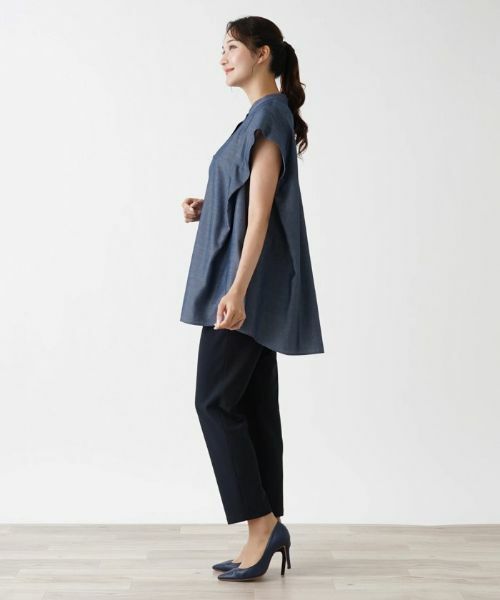 Leilian PLUS HOUSE / レリアンプラスハウス シャツ・ブラウス | バンドカラーブラウス【プラス企画】 | 詳細2