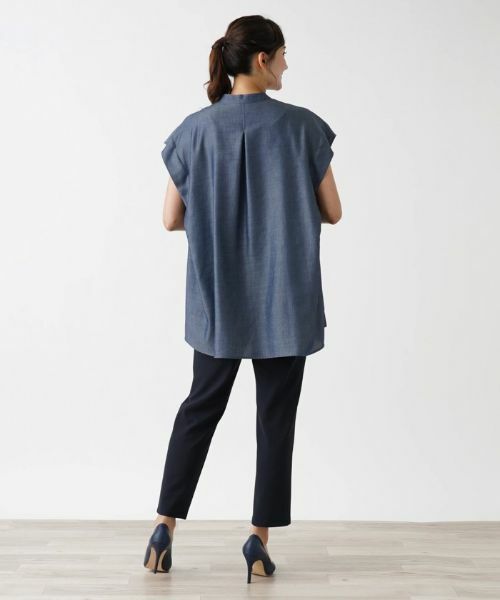 Leilian PLUS HOUSE / レリアンプラスハウス シャツ・ブラウス | バンドカラーブラウス【プラス企画】 | 詳細3