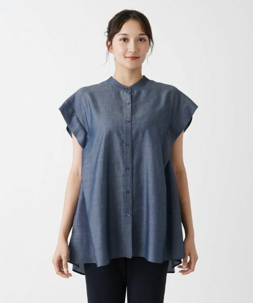 Leilian PLUS HOUSE / レリアンプラスハウス シャツ・ブラウス | バンドカラーブラウス【プラス企画】 | 詳細4