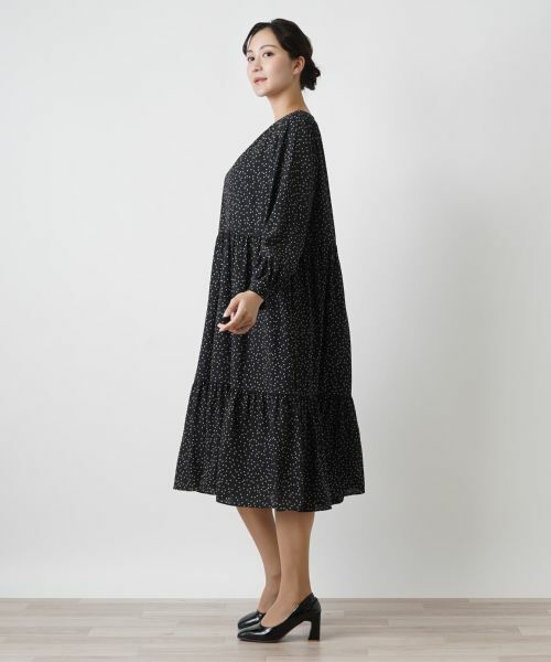 Leilian PLUS HOUSE / レリアンプラスハウス ドレス | ティアード切り替えワンピース【プラス企画】 | 詳細2