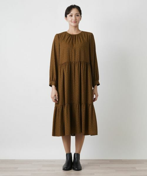 Leilian PLUS HOUSE / レリアンプラスハウス ドレス | ティアード切り替えワンピース【プラス企画】 | 詳細7