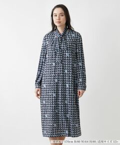 Leilian PLUS HOUSE / レリアンプラスハウス ドレス | グラフィカル総柄ワンピース