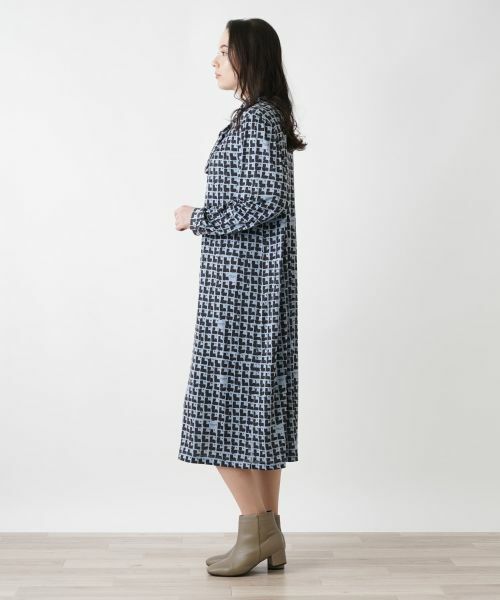 Leilian PLUS HOUSE / レリアンプラスハウス ドレス | グラフィカル総柄ワンピース | 詳細2