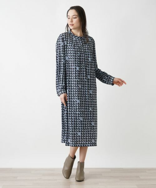 Leilian PLUS HOUSE / レリアンプラスハウス ドレス | グラフィカル総柄ワンピース | 詳細4