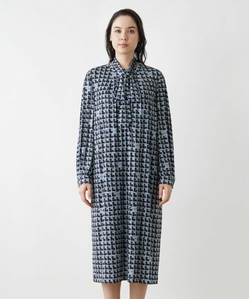 Leilian PLUS HOUSE / レリアンプラスハウス ドレス | グラフィカル総柄ワンピース | 詳細5