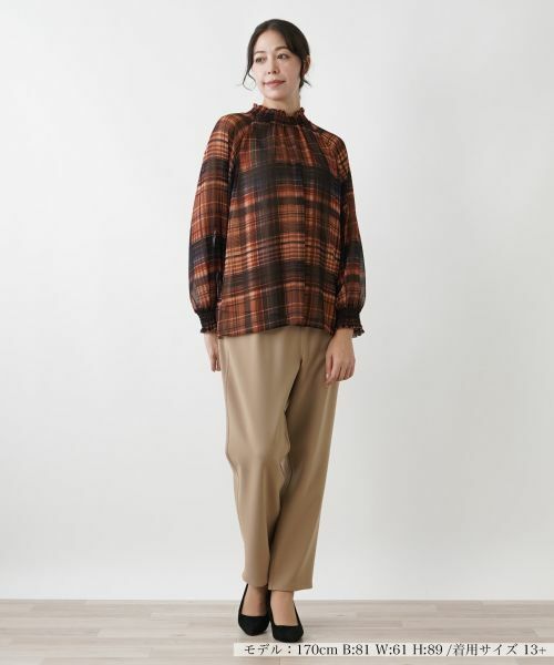 Leilian PLUS HOUSE / レリアンプラスハウス シャツ・ブラウス | スタンドネックブラウス | 詳細1