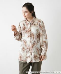 Leilian PLUS HOUSE / レリアンプラスハウス シャツ・ブラウス | ペイズリー柄ブラウス