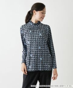 Leilian PLUS HOUSE / レリアンプラスハウス カットソー | グラフィカル総柄カットソー