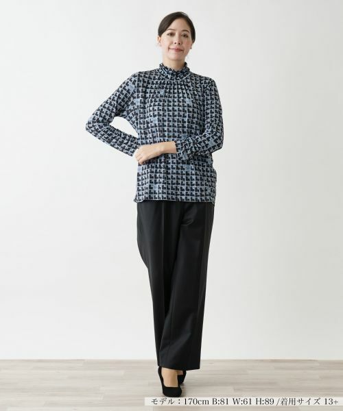 Leilian PLUS HOUSE / レリアンプラスハウス カットソー | グラフィカル総柄カットソー | 詳細1