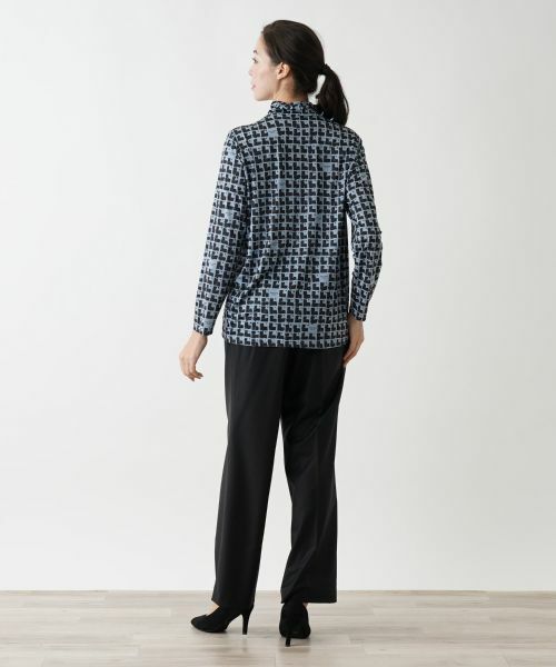 Leilian PLUS HOUSE / レリアンプラスハウス カットソー | グラフィカル総柄カットソー | 詳細3