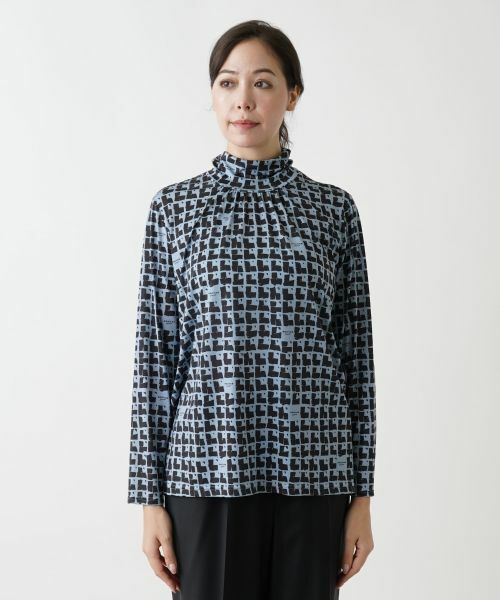 Leilian PLUS HOUSE / レリアンプラスハウス カットソー | グラフィカル総柄カットソー | 詳細4