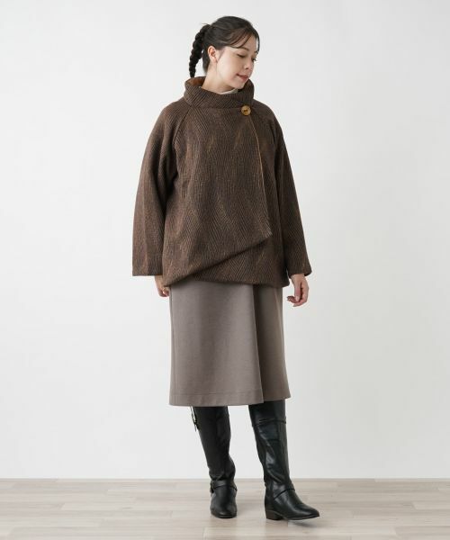 Leilian PLUS HOUSE / レリアンプラスハウス テーラードジャケット | スタンドカラーラップジャケット | 詳細1